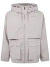 Maison Kitsuné Hooded Zipped Windbreaker Clothing In Brown