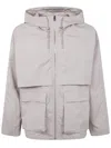 Maison Kitsuné Hooded Zipped Windbreaker Clothing In Brown