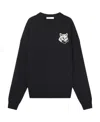 Maison Kitsuné Maison Kitsune Fox Head Intarsia Wool Jumper In Black