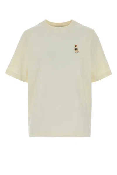 Maison Kitsuné Maison Kitsune Ivory Cotton T Shirt In Neutral