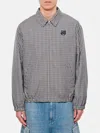 Maison Kitsuné Classic Gingham Check Lightweight Jacket In Grey