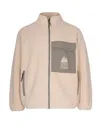 Maison Kitsuné Casual Fleece Zipped Jacket Clothing In Neutral
