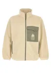 Maison Kitsuné Casual Fleece Zipped Jacket Clothing In Neutral