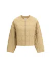Maison Kitsuné Quilted Jacket In Water-repellent Nylon In Neutral