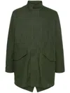 Maison Kitsuné Collar Jacket With Rear Vent In Military/green