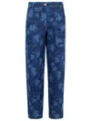 Maison Kitsuné Workwear Blue Denim Jeans In Blue