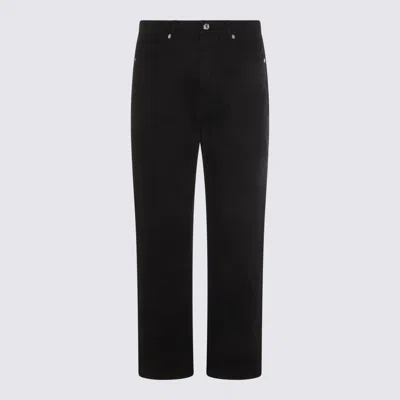 Maison Kitsuné Straight Trousers With Pockets And Belt Loops In Black