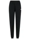 Maison Kitsuné Jogger Black Cotton Pants In Black