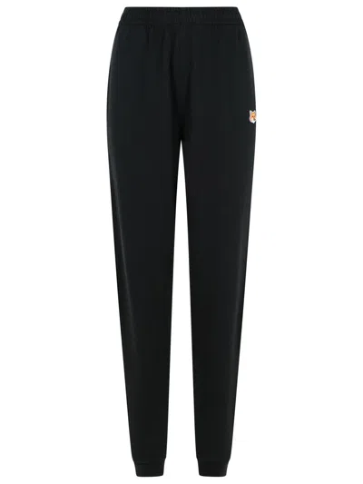 Maison Kitsuné Jogger Black Cotton Pants