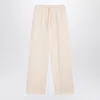 Maison Kitsuné White Jogging Pants With Fox Logo