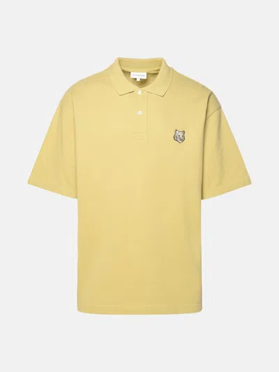 Maison Kitsuné Khaki Cotton Polo Shirt In Green