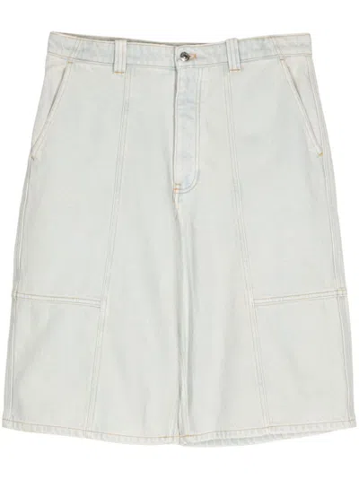 Maison Kitsuné Knee-length Denim Bermuda Shorts In Blau
