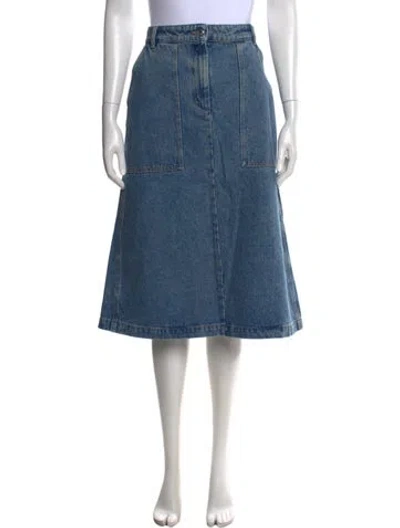Pre-owned Maison Kitsuné Knee-length Skirt In Blue