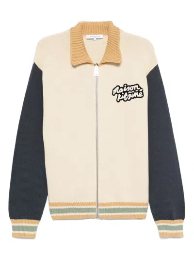 Maison Kitsuné Knitted College Cardigan In Multicolor