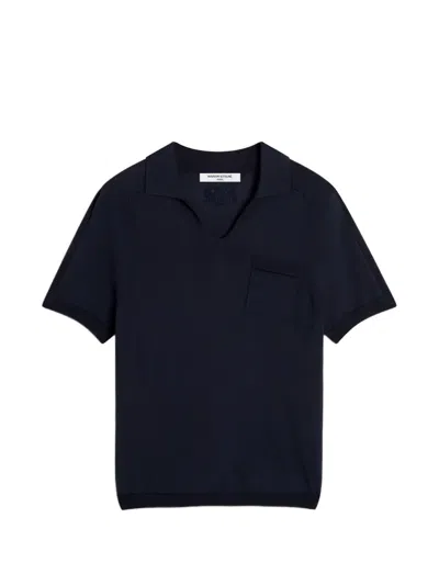 Maison Kitsuné Knitted V-neck Shirt In Black