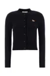 Maison Kitsuné Maison Kitsune Midnight Blue Wool Cardigan In Black