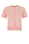 Maison Kitsuné Pink Baby Fox Short-sleeved Cardigan In Pink