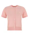 Maison Kitsuné Pink Baby Fox Short-sleeved Cardigan In Pink