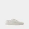Maison Kitsuné Lace Up Sneakers - Maison Kitsune - Cotton - White In White