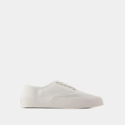Maison Kitsuné Lace Up Sneakers In White