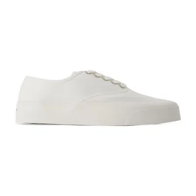 Maison Kitsuné Lace Up Sneakers Maison Kitsune Cotton White