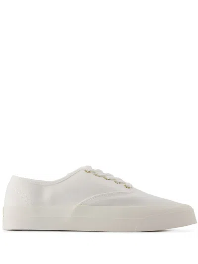 Maison Kitsuné Lace Up Sneakers Maison Kitsune Cotton White