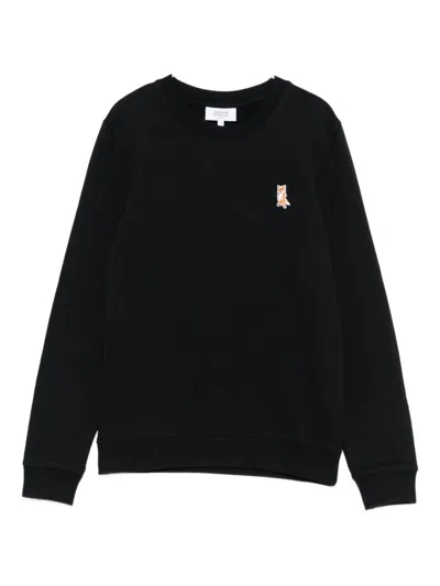 MAISON KITSUNÉ MAISON KITSUNE' LADY FOX COTTON CREWNECK SWEATSHIRT
