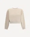 Maison Kitsuné Lady Fox-embroidered Sweatshirt In Neutral