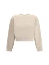 Maison Kitsuné Lady Fox-embroidered Sweatshirt In Neutral