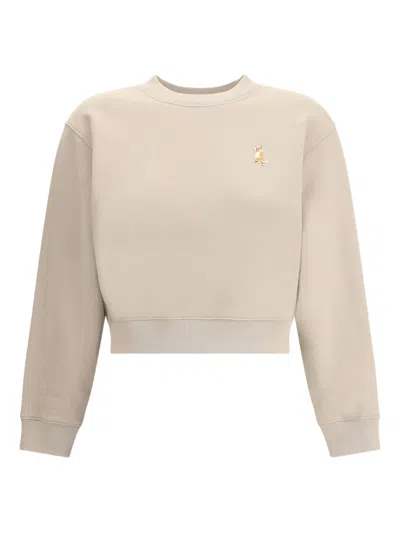 MAISON KITSUNÉ LADY FOX-EMBROIDERED SWEATSHIRT