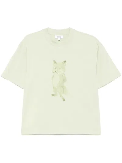 Maison Kitsuné Lady Fox-print T-shirt In Green
