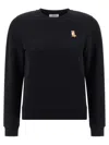 Maison Kitsuné Lady Fox Cotton Crewneck Sweatshirt In Multi