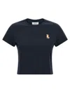 Maison Kitsuné Lady Fox Cotton T-shirt In Black