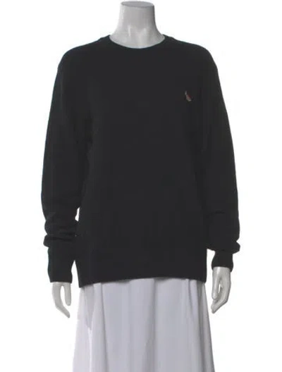 Pre-owned Maison Kitsuné Lambswool Crew Neck Sweater In Gray