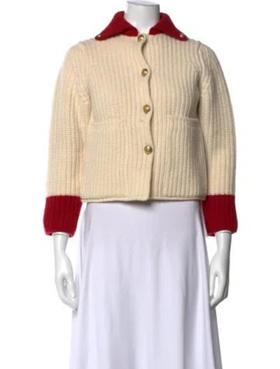 Pre-owned Maison Kitsuné Lambswool Sweater In Neutral