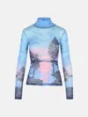Maison Kitsuné 'landscape' Polyamide Turtleneck Sweater In Multi