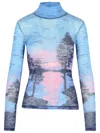 Maison Kitsuné Maison Kitsune Printed Nylon Top In Multicolor