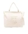 Maison Kitsuné Large Double-handle Shoulder Bag In Neutral