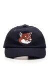 MAISON KITSUNÉ MAISON KITSUNÉ LARGE FOX HEAD EMBROIDERED BASEBALL CAP