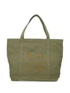 Maison Kitsuné Fox Head Large Shopper Bag In Green
