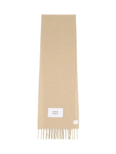 MAISON KITSUNÉ LARGE SCARF WITH FRINGES
