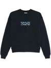 Maison Kitsuné Logo-embroidered Sweatshirt In Navy