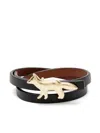 Maison Kitsuné Fox Reversible Belt In Brown