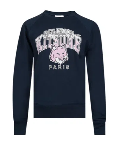 Maison Kitsuné Letter Logo Pullover In Black