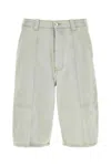 Maison Kitsuné Maison Kitsune Denim Bermuda Shorts In Light Blue