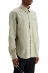 Maison Kitsuné Maison Kitsune Bold Fox Head Relaxed Shirt Green In Ash Tree (green)