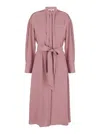 Maison Kitsuné Pink Long Chemisier Dress In Light Pink