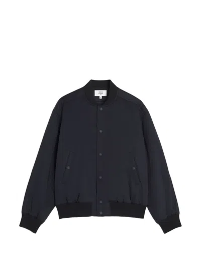 Maison Kitsuné Light Teddy Bomber Jacket In Black