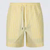 MAISON KITSUNÉ LIGHT YELLOW COTTON SHORTS