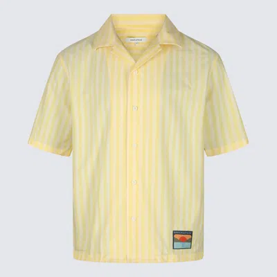 Maison Kitsuné Light Yellow Shirt In Light Yellow Stripes